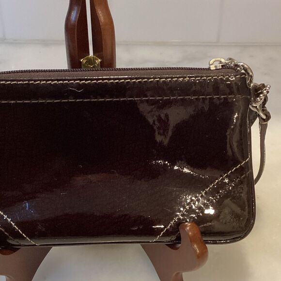 Coach High Gloss Patent Leather Clutch Wristlet - Picture 7 of 14